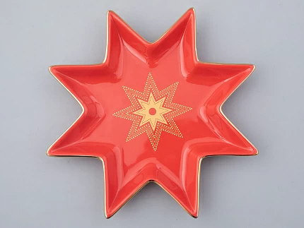 Подарочный набор тарелок, форма Звезда рисунок Скарлетт, арт. 81.27758.00.1