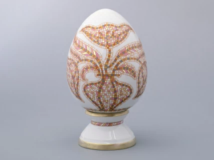 Яйцо пасхальное большой размер на подставке, форма Императорская, рисунок Дивный праздник арт 60.15510.00.1, 