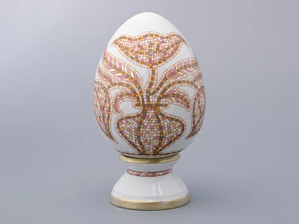 Яйцо пасхальное большой размер на подставке, форма Императорская, рисунок Дивный праздник арт 60.15510.00.1