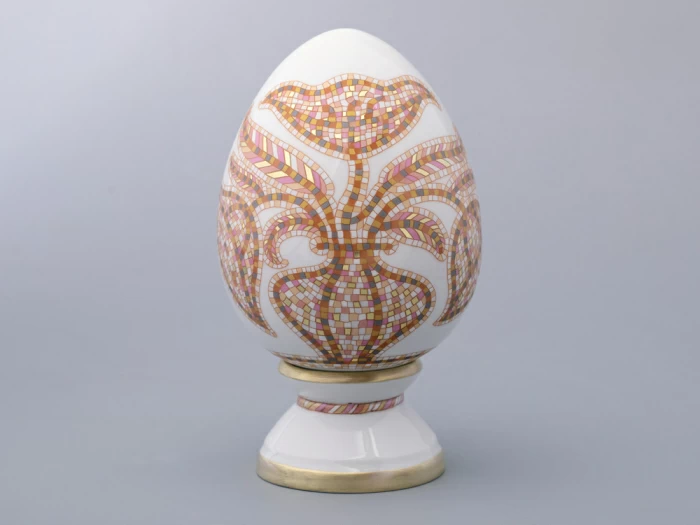 Яйцо пасхальное большой размер на подставке, форма Императорская, рисунок Дивный праздник арт 60.15510.00.1, 