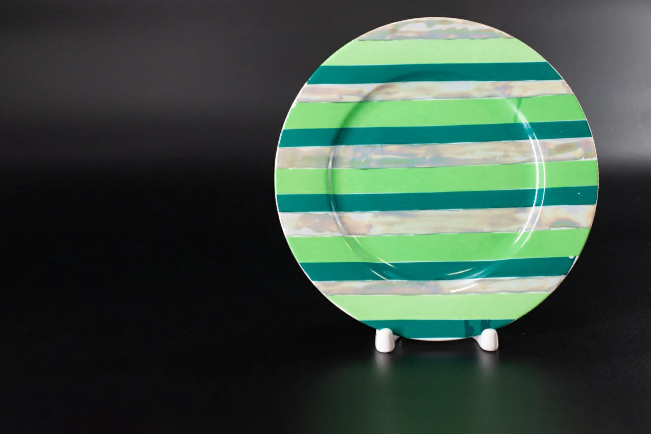 Тарелка 180 мм, Полоски 14, на форме Гладкая, арт 60.06451.00.1,  Тарелка 180 мм, Полоски 14, на форме Гладкая, арт 60.06451.00.1,