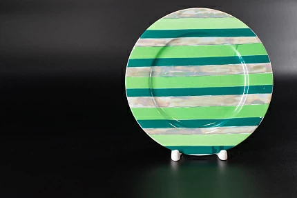 Тарелка 180 мм, Полоски 14, на форме Гладкая, арт 60.06451.00.1 Тарелка 180 мм, Полоски 14, на форме Гладкая, арт 60.06451.00.1