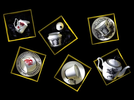 Тарелка плоская 220 мм форма Юлиана рисунок Сысоев. Волшебный сад V арт. 80.44104.00.1, 