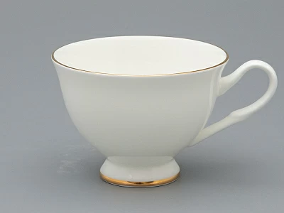 Чашка с блюдцем чайная на ножке форма Премиум рисунок Золотая лента, арт. 81.33527.00.1