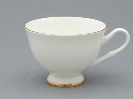 Чашка с блюдцем чайная на ножке форма Премиум рисунок Золотая лента, арт. 81.33527.00.1, 