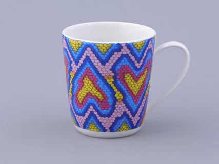 Чашка с блюдцем чайная, форма Колокол, рисунок Боа радужный, арт. 81.32688.00.1, 