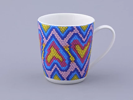 Чашка с блюдцем чайная, форма Колокол, рисунок Боа радужный, арт. 81.32688.00.1 Чашка с блюдцем чайная, форма Колокол, рисунок Боа радужный, арт. 81.32688.00.1