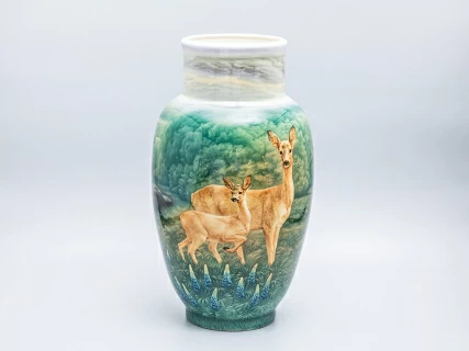 Ваза форма Китайская большой размер рисунок Ожидание солнца. Косули арт. 80.88180.00.1, 