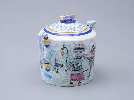 Сервиз чайный форма Гербовая рисунок Зимние забавы, 4 персоны 10 предметов арт. 81.20899.00.1