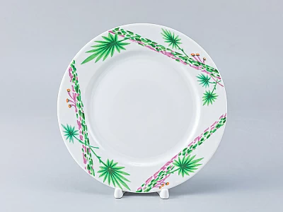 Тарелка мелкая 215 мм форма Европейская - 2 рисунок Джангл, арт. 80.99834.00.1