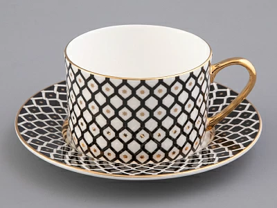 Сервиз чайный форма Идиллия рисунок Неро 1, на 4 персоны 10 предметов, арт. 81.32140.00.1