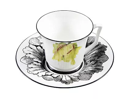 Подарочный набор чашка с блюдцем, форма Юлия рисунок Сысоев. Волшебный сад II арт. 81.30913.00.1