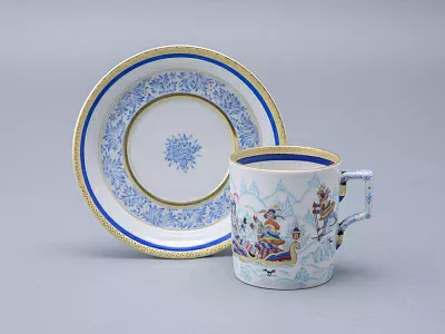 Сервиз чайный форма Гербовая рисунок Зимние забавы, 4 персоны 10 предметов арт. 81.20899.00.1