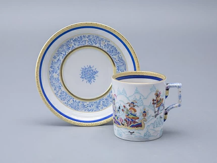 Сервиз чайный форма Гербовая рисунок Зимние забавы, 4 персоны 10 предметов арт. 81.20899.00.1 Сервиз чайный форма Гербовая рисунок Зимние забавы, 4 персоны 10 предметов арт. 81.20899.00.1