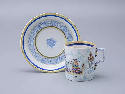 Сервиз чайный форма Гербовая рисунок Зимние забавы, 4 персоны 10 предметов арт. 81.20899.00.1