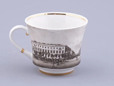 Чашка с блюдцем чайная, форма Банкетная, рисунок Великолепный Невский Малая Конюшенная, арт. 81.32686.00.1 Чашка с блюдцем чайная, форма Банкетная, рисунок Великолепный Невский Малая Конюшенная, арт. 81.32686.00.1