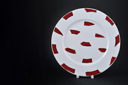 Тарелка 215 мм, Пурпур, на форме Европейская 2, арт 60.15810.00.1