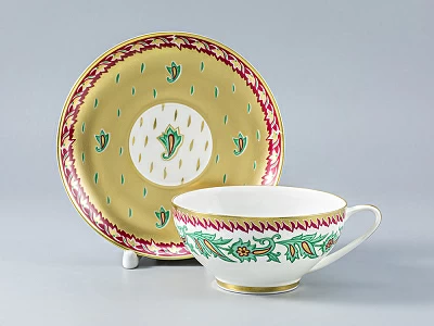 Сервиз чайный форма Купольная рисунок Восточный цветок, 6 персон 20 предметов, арт. 81.28104.00.1