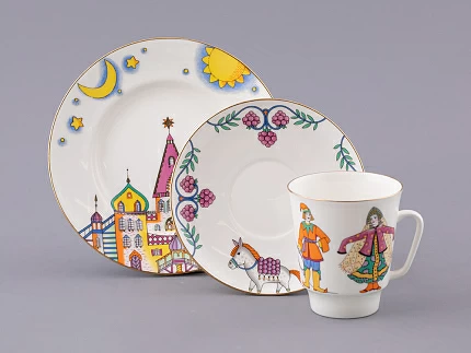 Трехпредметный комплект форма Майская рисунок Конек-горбунок арт. 81.24965.00.1