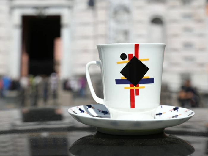 Чашка с блюдцем кофейная 165 мл.,  форма Майская,  рисунок Супрематический орнамент арт. 81.26709.00.1, 