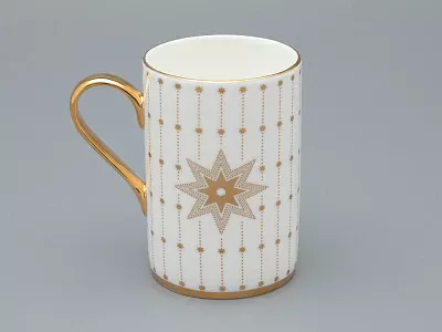 Бокал 400 мл форма Идиллия рисунок Азур золотой, артикул 80.49792.00.1