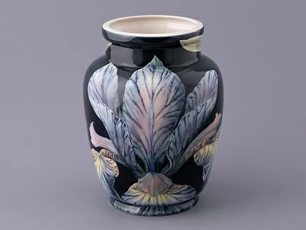 Ваза форма Китайская малого размера рисунок Ирисы Лилия темный, арт. 80.47141.00.1