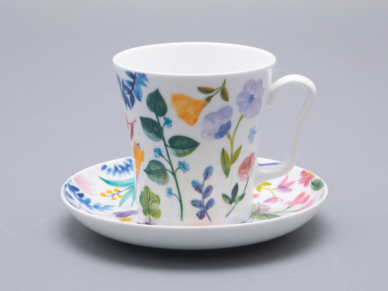 Бокал с блюдцем форма Ленинградский рисунок Primavera, арт. 81.34502.00.1, 