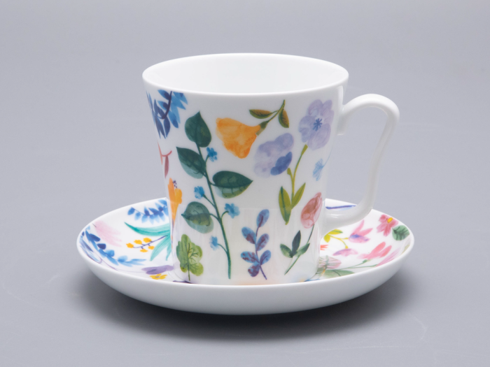 Бокал с блюдцем форма Ленинградский рисунок Primavera, арт. 81.34502.00.1, 