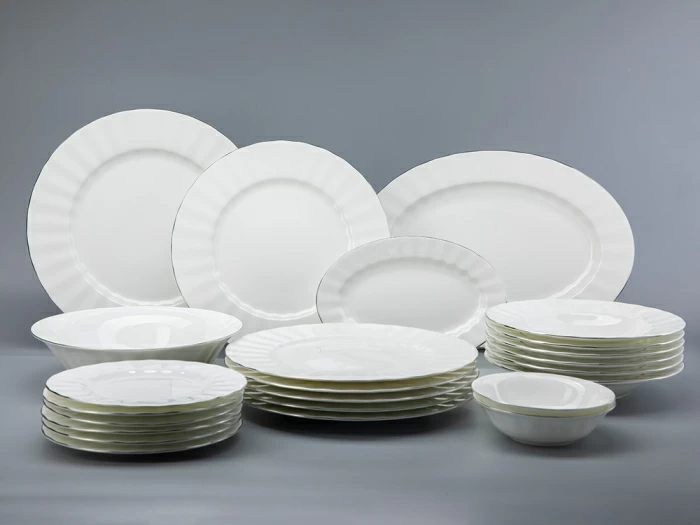 Сервиз столовый форма Нега рисунок Платиновая  лента, 6 персон 24 предмета арт. 81.30716.00.1, 