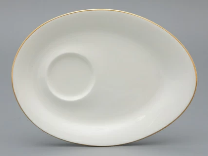 Чашка с блюдцем чайная на ножке форма Премиум рисунок Золотая лента, арт. 81.33527.00.1, 