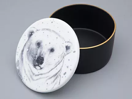 Шкатулка в подарочной упаковке, форма Идиллия, рисунок Тотем. Медведь арт. 81.31594.00.1