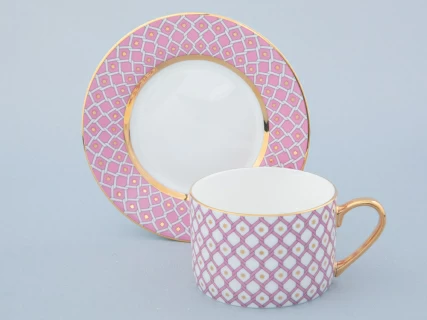 Чашка с блюдцем 250 мл форма Идиллия рисунок Астра 1 арт 81.32372.00.1, 