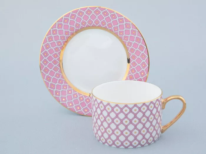 Чашка с блюдцем 250 мл форма Идиллия рисунок Астра 1 арт 81.32372.00.1, 