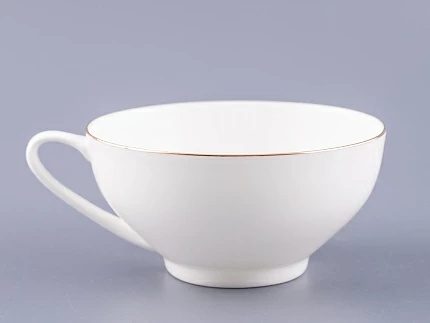 Чашка с блюдцем чайная 300 мл форма Купольная рисунок Золотая лента арт. 81.16430.00.1