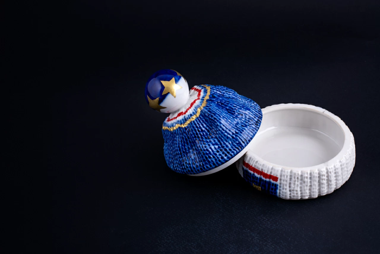 Шкатулка Детская Шапочка, рисунок Золотые звезды, арт 60.14114.00.1, 