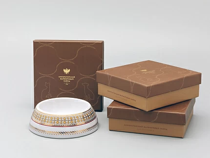 Миска для домашних животных в подарочной упаковке, рисунок Бельведер, арт 81.34253.00.1