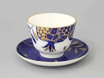 Чашка с блюдцем чайная 375 мл форма Подарочная рисунок Гранат золотой арт. 81.19177.00.1, 