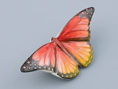 Скульптура форма Бабочка среднего размера, рисунок Красная, арт. 82.47232.00.1