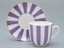 Чашка с блюдцем форма Ландыш рисунок Да и нет (с отв. фиолетовый) арт. 81.23056.00.1, 