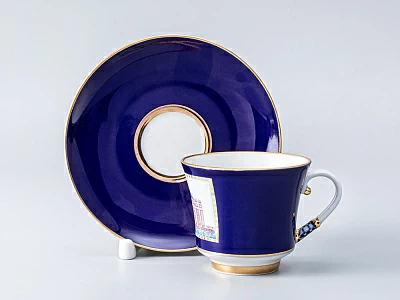 Чашка с блюдцем кофейная 145 мл форма Банкетная рисунок Классика Петербурга 52% №1 арт. 81.18108.00.1