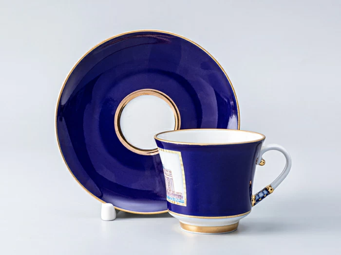 Чашка с блюдцем кофейная 145 мл форма Банкетная рисунок Классика Петербурга 52% №1 арт. 81.18108.00.1, 