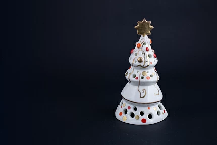 Подсвечник Елочка пирамидка, рисунок Золотой, арт 60.15274.00.5