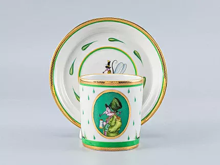 Сервиз чайный форма Гербовая рисунок Крысята-воришки, 2 персоны 7 предметов, арт. 81.16587.00.1