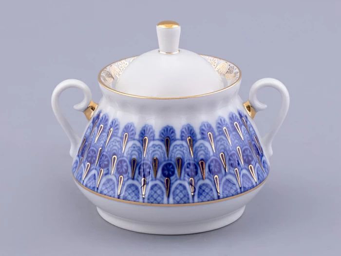 Сахарница форма Лучистая рисунок Незабудка арт. 80.05954.00.1, 