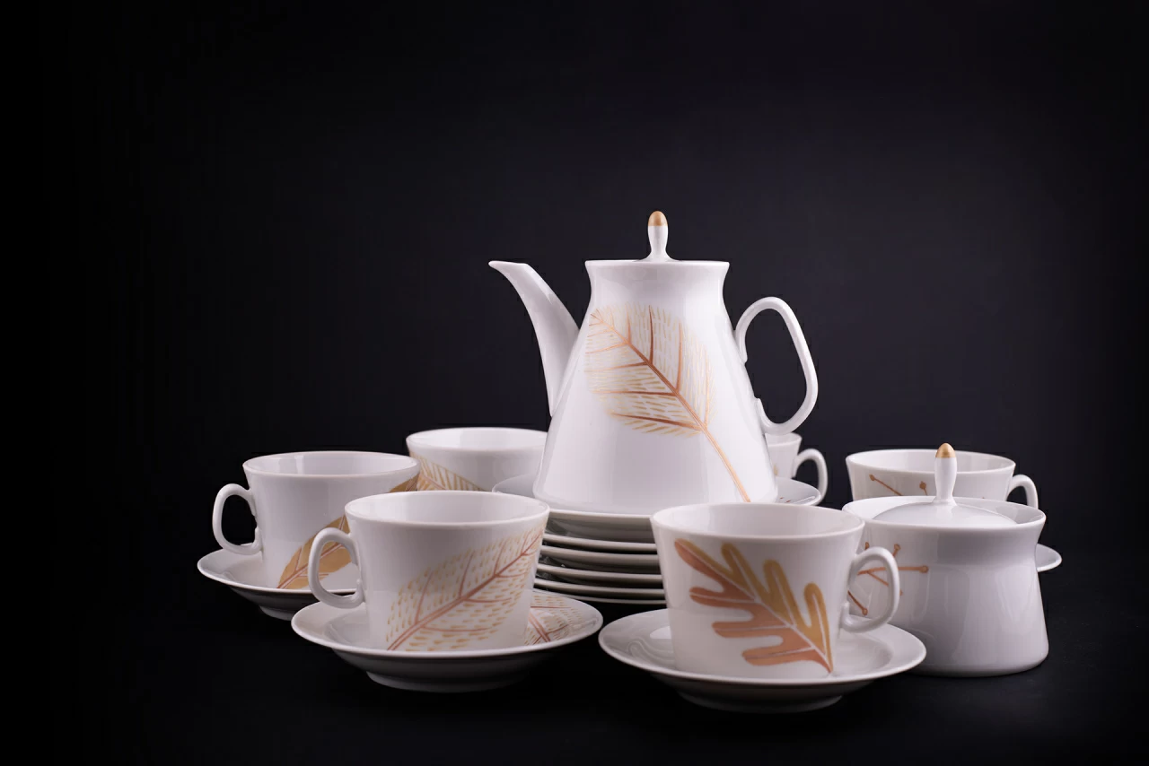 Сервиз чайный форма Молодежная, рисунок Сентябрь на 6 персон 20 предметов, арт 61.21023.00.1,  Сервиз чайный форма Молодежная, рисунок Сентябрь на 6 персон 20 предметов, арт 61.21023.00.1,