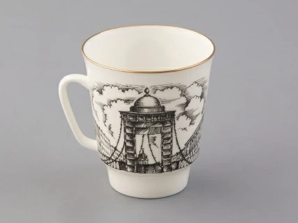 Чашка с блюдцем 165 мл форма Майская рисунок Русские писатели Блок, арт. 81.33298.00.1, 