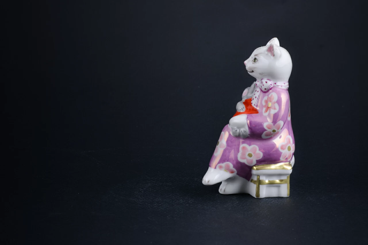 Скульптура Колыбельная, Кошка-нянька. Капуста, арт 62.21241.00.1, 