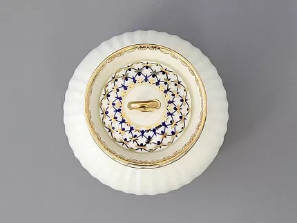 Сахарница форма Волна рисунок Кобальтовая сетка, арт. 80.06535.00.1