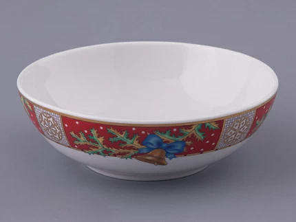 Салатник 200 мм, форма Утро, рисунок Морозный январь красная, арт. 80.48361.00.1 Салатник 200 мм, форма Утро, рисунок Морозный январь красная, арт. 80.48361.00.1