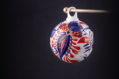 Елочная игрушка Шар, рисунок Жар-птица, арт 60.15214.00.1